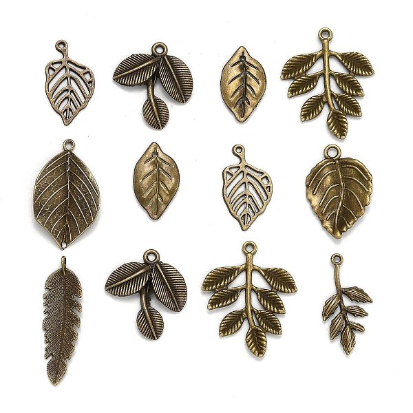 PandaHall Mixed Style Tibetan Style Alloy Leaf Pendants, Antique Bronze, 19~47x10~26x2~4mm, Hole: 2~4mm, about 50pcs/100g Alloy Leaf
PandaHall Mixed Style Tibetan Style Alloy Leaf Pendants, Antique Bronze, 19~47x10~26x2~4mm, Hole: 2~4mm, about 50pcs/100g Alloy Leaf