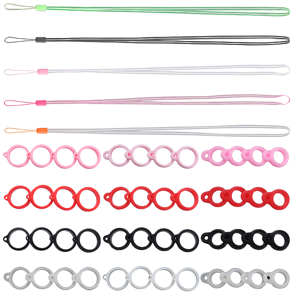 PandaHall Gorgecraft 5Pcs 5 Colors Rubber Lanyard Straps, with Plastic Findings and 12 Style Silicone Pendant, Mixed Color Silicone..., Multicolor
PandaHall Gorgecraft 5Pcs 5 Colors Rubber Lanyard Straps, with Plastic Findings and 12 Style Silicone Pendant, Mixed Color Silicone..., Multicolor