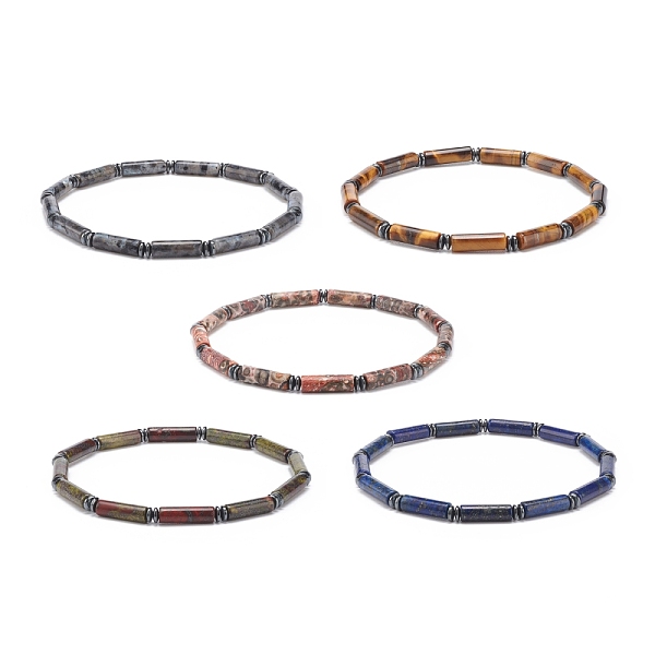 PandaHall Natural Gemstone Column & Synthetic Hematite Stretch Bracelet, Gemstone Jewelry for Men Women, Inner Diameter: 2-1/2 inch(6.2cm)...
PandaHall Natural Gemstone Column & Synthetic Hematite Stretch Bracelet, Gemstone Jewelry for Men Women, Inner Diameter: 2-1/2 inch(6.2cm)...