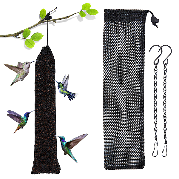 PandaHall AHANDMAKER 4 Pcs 2 Styles Rectangle Polyester Bags, Hanging Chains with Hooks, for Feed the Birds Bags, Black, 2pcs/style...
PandaHall AHANDMAKER 4 Pcs 2 Styles Rectangle Polyester Bags, Hanging Chains with Hooks, for Feed the Birds Bags, Black, 2pcs/style...