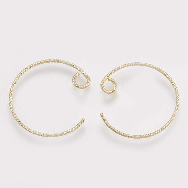 PandaHall Brass Earring Hooks, with Horizontal Loop, Real 18K Gold Plated, 21~25x17~22x1mm, 18 Gauge, Hole: 2.5mm Brass
PandaHall Brass Earring Hooks, with Horizontal Loop, Real 18K Gold Plated, 21~25x17~22x1mm, 18 Gauge, Hole: 2.5mm Brass