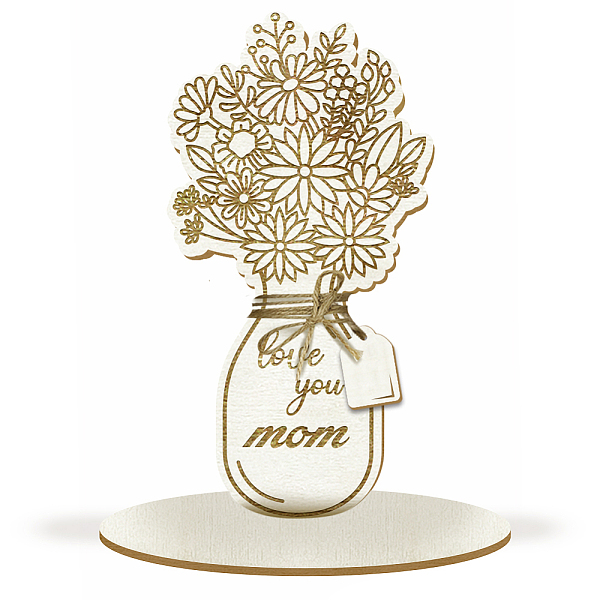 PandaHall PH Wooden Little Daisies Greeting Cards, Mason Jar Bouquet Cards Laser Cut Cards, DIy Wooden Craft Flower Blank Filled Greeting...
PandaHall PH Wooden Little Daisies Greeting Cards, Mason Jar Bouquet Cards Laser Cut Cards, DIy Wooden Craft Flower Blank Filled Greeting...