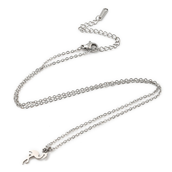 PandaHall 201 Stainless Steel Flamingo Pendant Necklace with Cable Chains, Stainless Steel Color, 17.72 inch(45cm) 201 Stainless Steel
PandaHall 201 Stainless Steel Flamingo Pendant Necklace with Cable Chains, Stainless Steel Color, 17.72 inch(45cm) 201 Stainless Steel