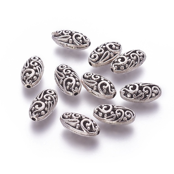 PandaHall Oval Tibetan Style Alloy Filigree Beads, Antique Silver, 18x10x7mm, Hole: 1mm Alloy Oval
PandaHall Oval Tibetan Style Alloy Filigree Beads, Antique Silver, 18x10x7mm, Hole: 1mm Alloy Oval