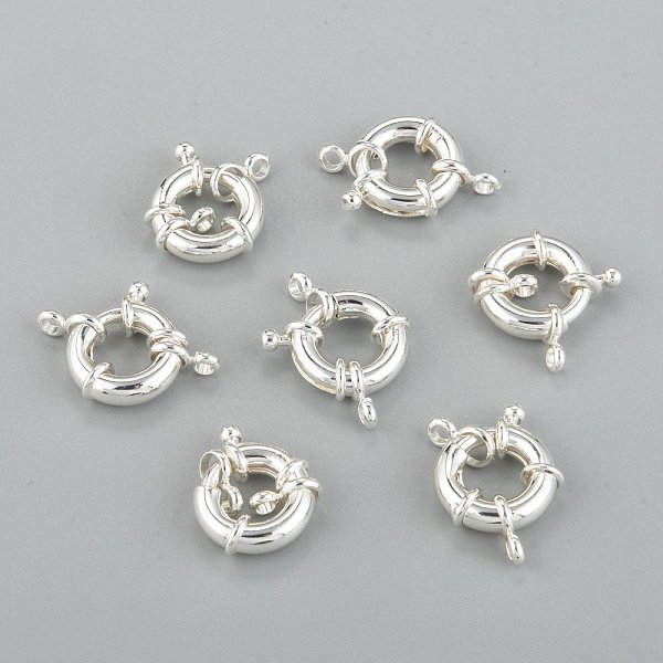 PandaHall Rack Plating Brass Spring Ring Clasps, 925 Sterling Silver Plated, 15x5mm, Hole: 2mm Brass
PandaHall Rack Plating Brass Spring Ring Clasps, 925 Sterling Silver Plated, 15x5mm, Hole: 2mm Brass