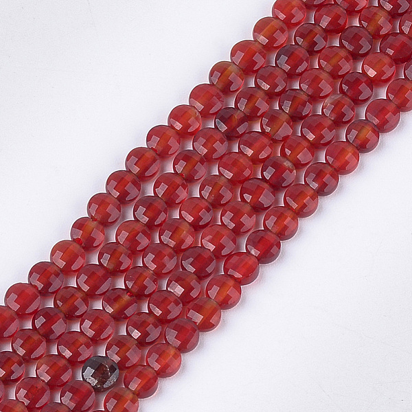 PandaHall Natural Carnelian Beads Strands, Faceted, Dyed, Flat Round, 4~4.5x2.5~3mm, Hole: 0.8mm, about 88~89pcs/strand, 14.9 inch~15.1 inch...
PandaHall Natural Carnelian Beads Strands, Faceted, Dyed, Flat Round, 4~4.5x2.5~3mm, Hole: 0.8mm, about 88~89pcs/strand, 14.9 inch~15.1 inch...