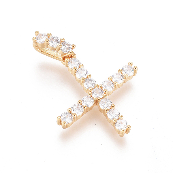 PandaHall Golden Plated Brass Micro Pave Clear Cubic Zirconia Pendants, Long-Lasting Plated, Letter, Letter.X, 21.5x17.5x3.5mm, Hole...
PandaHall Golden Plated Brass Micro Pave Clear Cubic Zirconia Pendants, Long-Lasting Plated, Letter, Letter.X, 21.5x17.5x3.5mm, Hole...