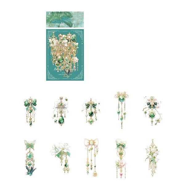 PandaHall 20Pcs 10 Styles PET Waterproof Decorative Stickers, Self-adhesive Bowknot Butterfly Decals, for DIY Scrapbooking, Green, Packinh...
PandaHall 20Pcs 10 Styles PET Waterproof Decorative Stickers, Self-adhesive Bowknot Butterfly Decals, for DIY Scrapbooking, Green, Packinh...