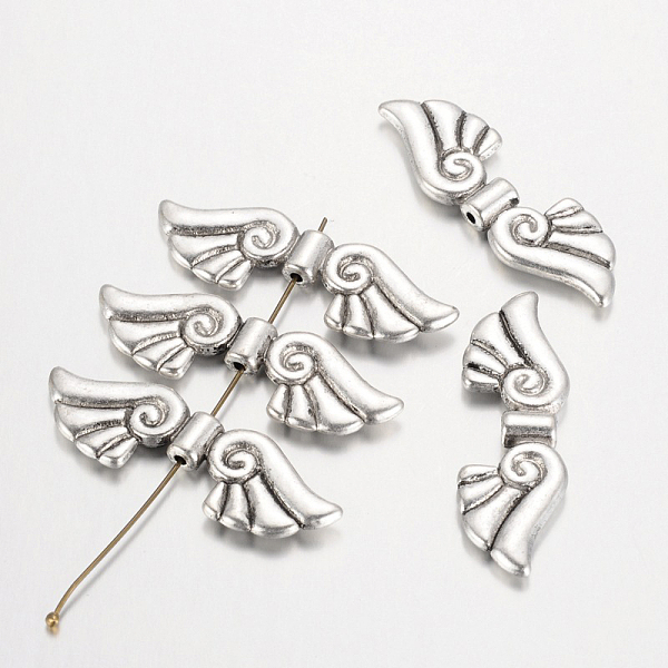 PandaHall Tibetan Style Alloy Beads, Cadmium Free & Lead Free, Wing, Antique Silver, 14x44x4mm, Hole: 2mm Alloy Wing
PandaHall Tibetan Style Alloy Beads, Cadmium Free & Lead Free, Wing, Antique Silver, 14x44x4mm, Hole: 2mm Alloy Wing
