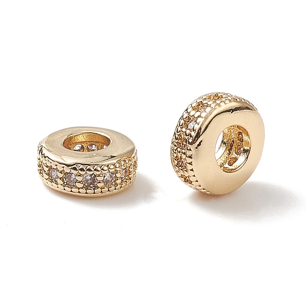 PandaHall Brass Micro Pave Cubic Zirconia Beads, Rondelle, Golden, 8x4mm, Hole: 3mm Brass+Cubic Zirconia Rondelle
PandaHall Brass Micro Pave Cubic Zirconia Beads, Rondelle, Golden, 8x4mm, Hole: 3mm Brass+Cubic Zirconia Rondelle