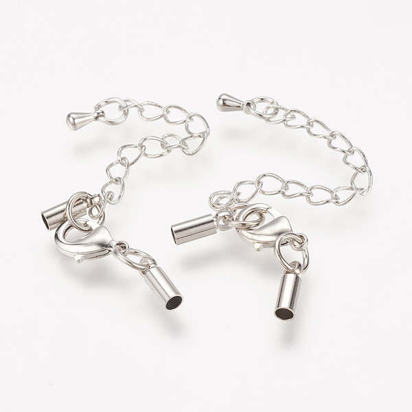 PandaHall Chain Extender And Clasps, Brass, Platinum Color, Clasp:7mm wide, 12mm long, chain: 3.5mm wide, 50mm long, End: 3mm wide, 9mm long...
PandaHall Chain Extender And Clasps, Brass, Platinum Color, Clasp:7mm wide, 12mm long, chain: 3.5mm wide, 50mm long, End: 3mm wide, 9mm long...