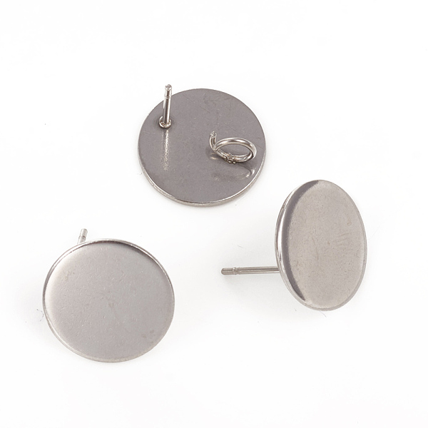 PandaHall 304 Stainless Steel Stud Earring Findings, Flat Round, Stainless Steel Color, 15mm, Hole: 4mm, Pin: 0.7mm 304 Stainless Steel Flat...
PandaHall 304 Stainless Steel Stud Earring Findings, Flat Round, Stainless Steel Color, 15mm, Hole: 4mm, Pin: 0.7mm 304 Stainless Steel Flat...