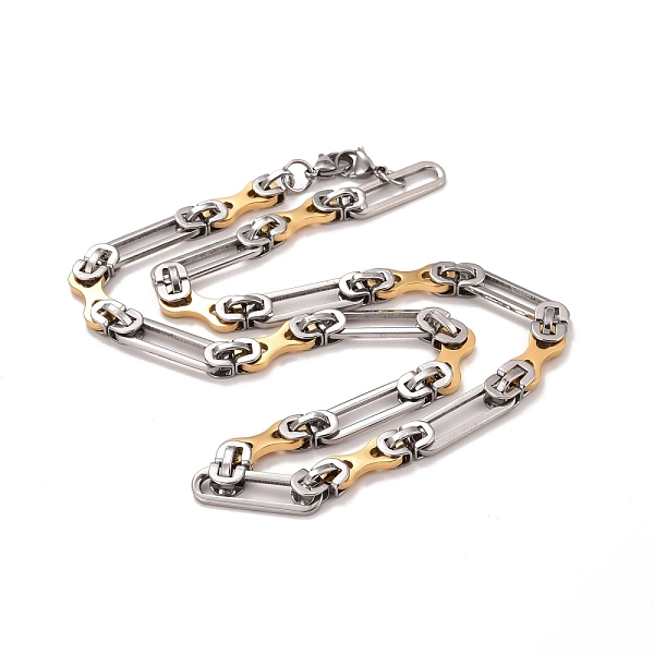 PandaHall Vacuum Plating 304 Stainless Steel Oval Link Chains Necklace, Hip Hop Jewelry for Men Women, Golden & Stainless Steel Color, 24.02...
PandaHall Vacuum Plating 304 Stainless Steel Oval Link Chains Necklace, Hip Hop Jewelry for Men Women, Golden & Stainless Steel Color, 24.02...