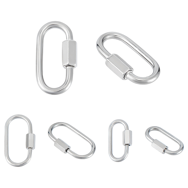 PandaHall Unicraftale 6Pcs 3 Styles 304 Stainless Steel Screw Carabiner Lock Charms, for Necklaces Making, Oval, Stainless Steel Color...
PandaHall Unicraftale 6Pcs 3 Styles 304 Stainless Steel Screw Carabiner Lock Charms, for Necklaces Making, Oval, Stainless Steel Color...