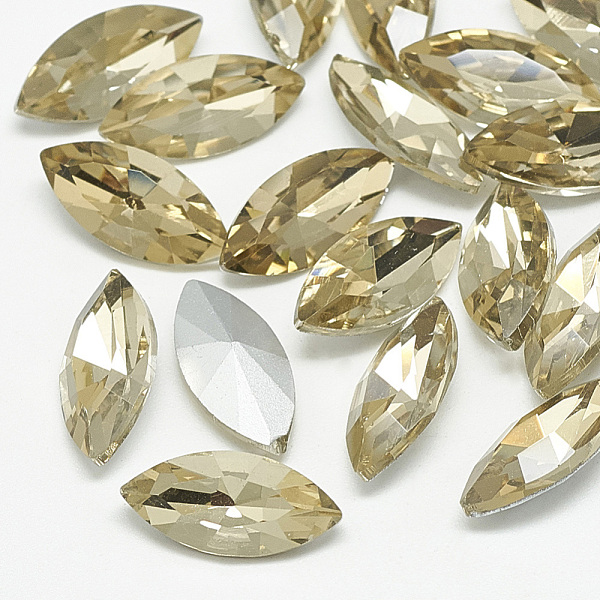 PandaHall Pointed Back Glass Rhinestone Cabochons, Back Plated, Faceted, Horse Eye, Coffee, 12x6x3.5mm Glass Rhinestone Horse Eye Yellow
PandaHall Pointed Back Glass Rhinestone Cabochons, Back Plated, Faceted, Horse Eye, Coffee, 12x6x3.5mm Glass Rhinestone Horse Eye Yellow