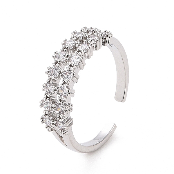 PandaHall Clear Cubic Zirconia Open Cuff Ring, Brass Jewelry for Women, Platinum, Inner Diameter: 16mm Brass+Cubic Zirconia Clear
PandaHall Clear Cubic Zirconia Open Cuff Ring, Brass Jewelry for Women, Platinum, Inner Diameter: 16mm Brass+Cubic Zirconia Clear