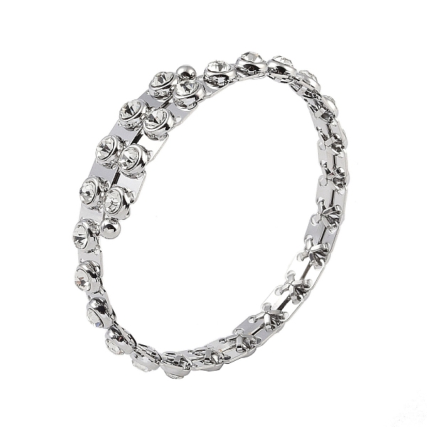 PandaHall Brass Crystal Rhinestone Bangles for Women, Platinum, 8-3/8 inch(21.2cm) Rhinestone Clear
PandaHall Brass Crystal Rhinestone Bangles for Women, Platinum, 8-3/8 inch(21.2cm) Rhinestone Clear