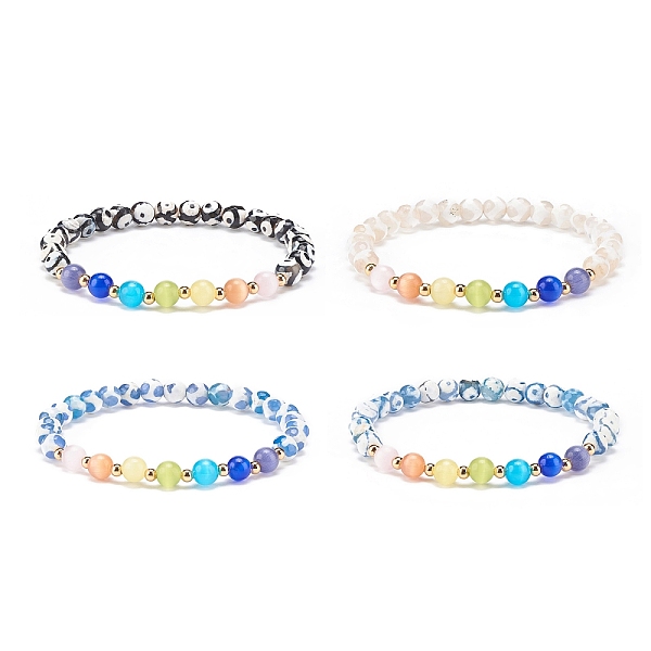 PandaHall Natural Agate & Cat Eye Round Beaded Stretch Bracelet, Gemstone Jewelry for Women, Mixed Color, Inner Diameter: 2-1/8 inch(5.4cm)..., Multicolor
PandaHall Natural Agate & Cat Eye Round Beaded Stretch Bracelet, Gemstone Jewelry for Women, Mixed Color, Inner Diameter: 2-1/8 inch(5.4cm)..., Multicolor