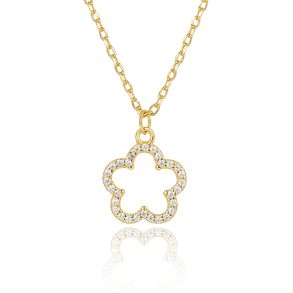 PandaHall 925 Silver Hollow Flower Pendant Necklace, Cable Chain Necklaces Sterling Silver Flower
PandaHall 925 Silver Hollow Flower Pendant Necklace, Cable Chain Necklaces Sterling Silver Flower