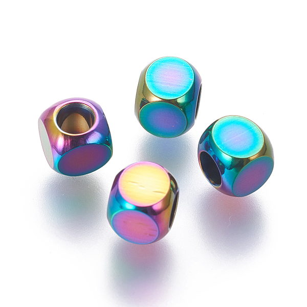 PandaHall Ion Plating(IP) 304 Stainless Steel Spacer Beads, Cube, Rainbow Color, 5x5x5mm, Hole: 3mm 304 Stainless Steel Cube
PandaHall Ion Plating(IP) 304 Stainless Steel Spacer Beads, Cube, Rainbow Color, 5x5x5mm, Hole: 3mm 304 Stainless Steel Cube