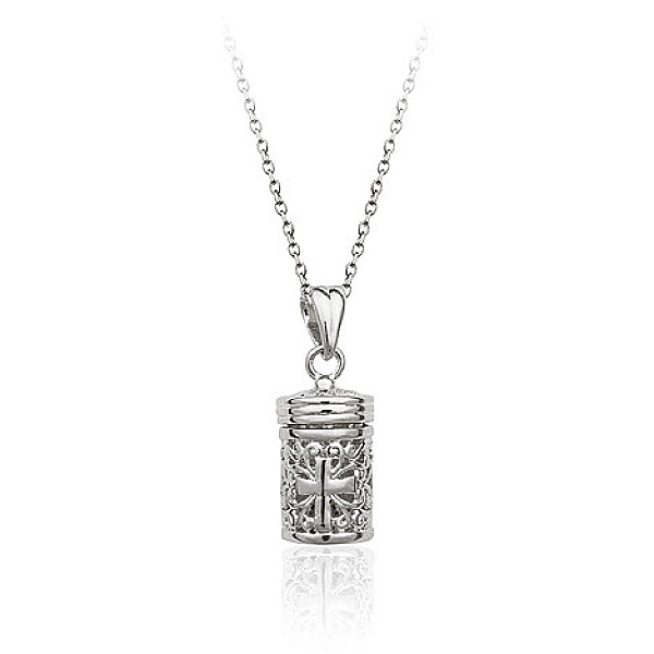 PandaHall Romantic Cross Pattern Diffuser Perfume Locket Pendant Necklace, Alloy Cable Chain Necklace for Women, Platinum, 17-3/4 inch(45cm)...
PandaHall Romantic Cross Pattern Diffuser Perfume Locket Pendant Necklace, Alloy Cable Chain Necklace for Women, Platinum, 17-3/4 inch(45cm)...