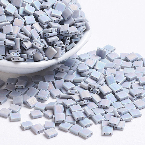 PandaHall MIYUKI TILA Beads, Japanese Seed Beads, 2-Hole, (TL498FR) Matte Opaque Gray AB, 5x5x1.9mm, Hole: 0.8mm, about 590pcs/50g Glass...
PandaHall MIYUKI TILA Beads, Japanese Seed Beads, 2-Hole, (TL498FR) Matte Opaque Gray AB, 5x5x1.9mm, Hole: 0.8mm, about 590pcs/50g Glass...