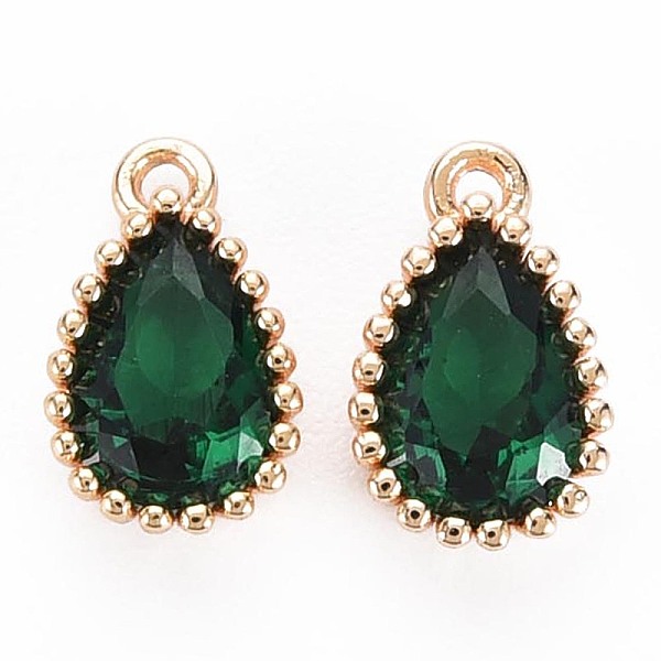 PandaHall Brass Inlaid Cubic Zirconia Charms, Nickel Free, Long-Lasting Plated, Real 18K Gold Plated, Teardrop, Sea Green, 8x5x2mm, Hole...
PandaHall Brass Inlaid Cubic Zirconia Charms, Nickel Free, Long-Lasting Plated, Real 18K Gold Plated, Teardrop, Sea Green, 8x5x2mm, Hole...