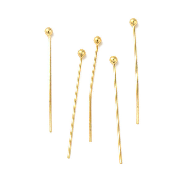 PandaHall 304 Stainless Steel Ball Head Pins, Real 18K Gold Plated, 30x0.5mm, Head: 2mm 304 Stainless Steel
PandaHall 304 Stainless Steel Ball Head Pins, Real 18K Gold Plated, 30x0.5mm, Head: 2mm 304 Stainless Steel