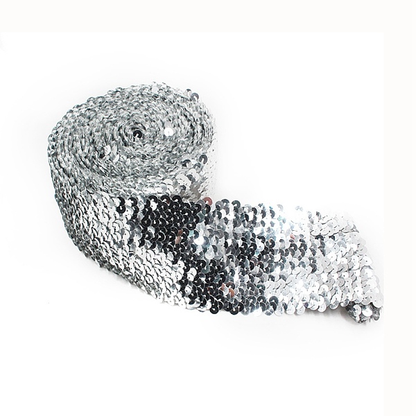 PandaHall Polyester Paillette Chain Rolls, Sparkle, Clothing Accessories, Silver, 3 inch(75mm) Plastic Flat Round Silver
PandaHall Polyester Paillette Chain Rolls, Sparkle, Clothing Accessories, Silver, 3 inch(75mm) Plastic Flat Round Silver