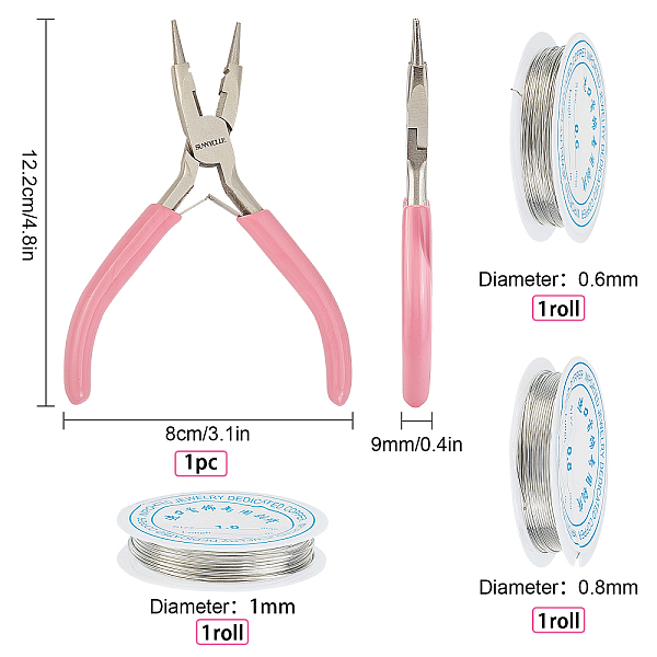 PandaHall SUNNYCLUE 3Roll 3 Style Round Copper Jewelry Wire, Carbon Steel Jewelry Pliers, Mixed Color, 1roll/style Copper Round Multicolor
PandaHall SUNNYCLUE 3Roll 3 Style Round Copper Jewelry Wire, Carbon Steel Jewelry Pliers, Mixed Color, 1roll/style Copper Round Multicolor