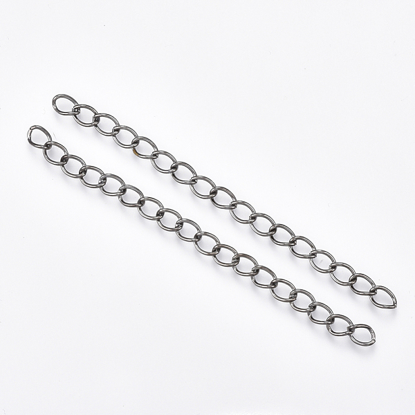PandaHall Iron Chain Extender, Curb Chains, Nickel Free, Gunmetal, 70mm, Link: 5~5.5x3.5~4x0.5mm Iron
PandaHall Iron Chain Extender, Curb Chains, Nickel Free, Gunmetal, 70mm, Link: 5~5.5x3.5~4x0.5mm Iron