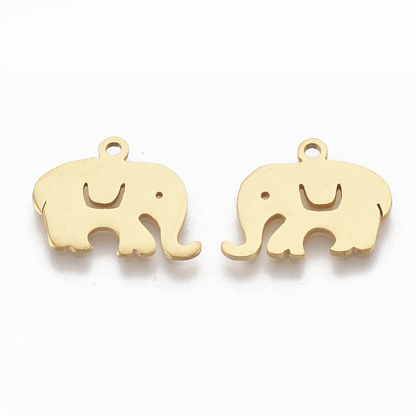 PandaHall 201 Stainless Steel Charms, Elephant, Golden, 12x16x1mm, Hole: 1.4mm 201 Stainless Steel Elephant
PandaHall 201 Stainless Steel Charms, Elephant, Golden, 12x16x1mm, Hole: 1.4mm 201 Stainless Steel Elephant