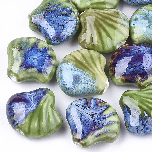 PandaHall Handmade Porcelain Beads, Fancy Antique Glazed Porcelain, Shell, Green, 28~29x32~33x12.5~14mm, Hole: 3~3.5mm Porcelain Shell Shape...
PandaHall Handmade Porcelain Beads, Fancy Antique Glazed Porcelain, Shell, Green, 28~29x32~33x12.5~14mm, Hole: 3~3.5mm Porcelain Shell Shape...
