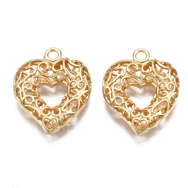 PandaHall Brass Pendants, Hollow, Nickel Free, Heart, Real 18K Gold Plated, 27.5x22.5x6.5mm, Hole: 2.6mm Brass Heart
PandaHall Brass Pendants, Hollow, Nickel Free, Heart, Real 18K Gold Plated, 27.5x22.5x6.5mm, Hole: 2.6mm Brass Heart