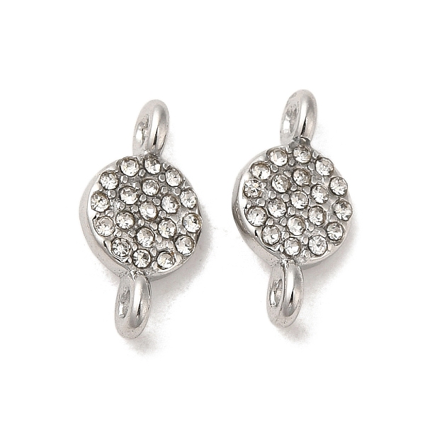 PandaHall 304 Stainless Steel Connector Charms, Crystal Czech Glass Rhinestone Flat Round Links, Stainless Steel Color, 13x6x3mm, Hole..., Clear
PandaHall 304 Stainless Steel Connector Charms, Crystal Czech Glass Rhinestone Flat Round Links, Stainless Steel Color, 13x6x3mm, Hole..., Clear