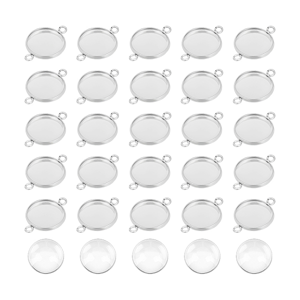 PandaHall UNICRAFTALE 50 Sets 12mm Flat Round Tray Links Making Stainless Steel Cabochon Connector Settings and Transparent Glass Cabochons..., Clear
PandaHall UNICRAFTALE 50 Sets 12mm Flat Round Tray Links Making Stainless Steel Cabochon Connector Settings and Transparent Glass Cabochons..., Clear