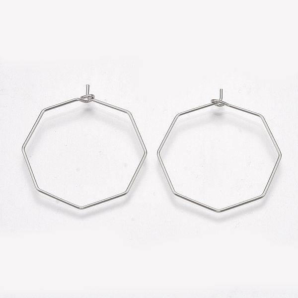 PandaHall Brass Hoop Earring Findings, Wine Glass Charms Findings, Octagon, Nickel Free, Real Platinum Plated, 20 Gauge, 30~31x28x0.8mm, Pin...
PandaHall Brass Hoop Earring Findings, Wine Glass Charms Findings, Octagon, Nickel Free, Real Platinum Plated, 20 Gauge, 30~31x28x0.8mm, Pin...