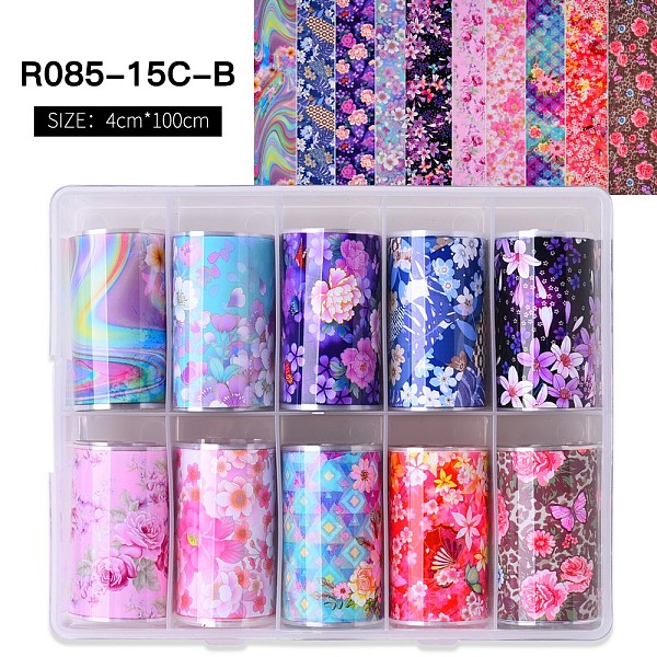PandaHall Nail Art Transfer Stickers, Nail Decals, DIY Nail Tips Decoration for Women, Colorful, Flower Pattern, 1000x40mm, 10rolls/box...
PandaHall Nail Art Transfer Stickers, Nail Decals, DIY Nail Tips Decoration for Women, Colorful, Flower Pattern, 1000x40mm, 10rolls/box...