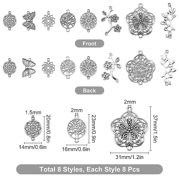 PandaHall SUNNYCLUE 1 Box 64pcs 8 Styles Butterfly Tree of Life Connector Charms Findings Chakra Flower Craft Supplies for DIY Jewellery...
PandaHall SUNNYCLUE 1 Box 64pcs 8 Styles Butterfly Tree of Life Connector Charms Findings Chakra Flower Craft Supplies for DIY Jewellery...