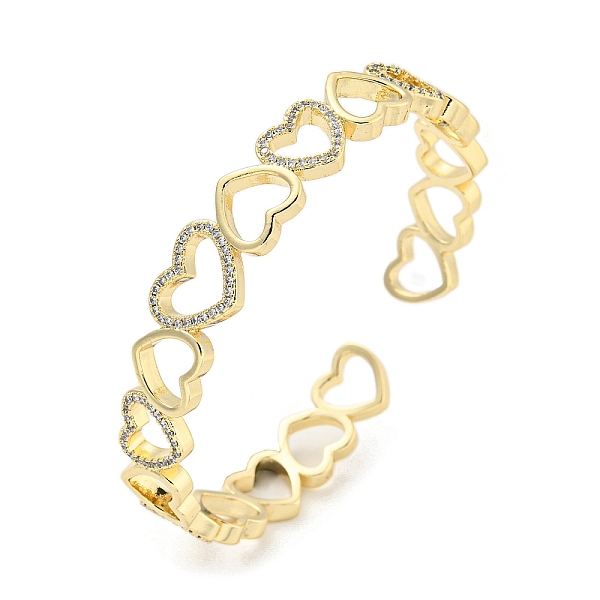 PandaHall Heart Brass Micro Pave Clear Cubic Zirconia Open Cuff Bangles for Women, Real 18K Gold Plated, Inner Diameter: 1-7/8 x 2-1/4 inch...
PandaHall Heart Brass Micro Pave Clear Cubic Zirconia Open Cuff Bangles for Women, Real 18K Gold Plated, Inner Diameter: 1-7/8 x 2-1/4 inch...