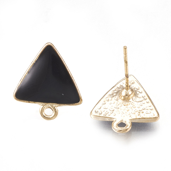 PandaHall Alloy Enamel Stud Earring Findings, with Loop, Triangle, Light Gold, Black, 15x13.5mm, Hole: 1.5mm, Pin: 0.7mm Alloy Triangle...
PandaHall Alloy Enamel Stud Earring Findings, with Loop, Triangle, Light Gold, Black, 15x13.5mm, Hole: 1.5mm, Pin: 0.7mm Alloy Triangle...