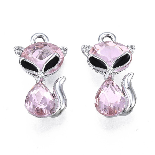 PandaHall UV Plating Alloy Enamel Pendants, with Glass, Platinum, Cadmium Free & Lead Free, Fox, Pearl Pink, 22.5x12.5x8mm, Hole: 1.8mm...
PandaHall UV Plating Alloy Enamel Pendants, with Glass, Platinum, Cadmium Free & Lead Free, Fox, Pearl Pink, 22.5x12.5x8mm, Hole: 1.8mm...