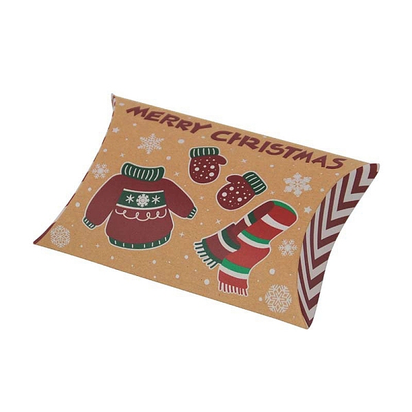 PandaHall Christmas Theme Cardboard Candy Pillow Boxes, Cartoon Clothes Candy Snack Gift Box, FireBrick, Fold: 7.3x11.9x2.6cm Paper Pillow..., Red
PandaHall Christmas Theme Cardboard Candy Pillow Boxes, Cartoon Clothes Candy Snack Gift Box, FireBrick, Fold: 7.3x11.9x2.6cm Paper Pillow..., Red