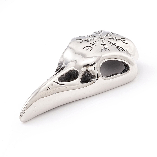 PandaHall Tibetan Style 304 Stainless Steel Pendants, Bird Skull, Antique Silver, 47x23x10mm, Hole: 9x4mm 304 Stainless Steel Skull
PandaHall Tibetan Style 304 Stainless Steel Pendants, Bird Skull, Antique Silver, 47x23x10mm, Hole: 9x4mm 304 Stainless Steel Skull