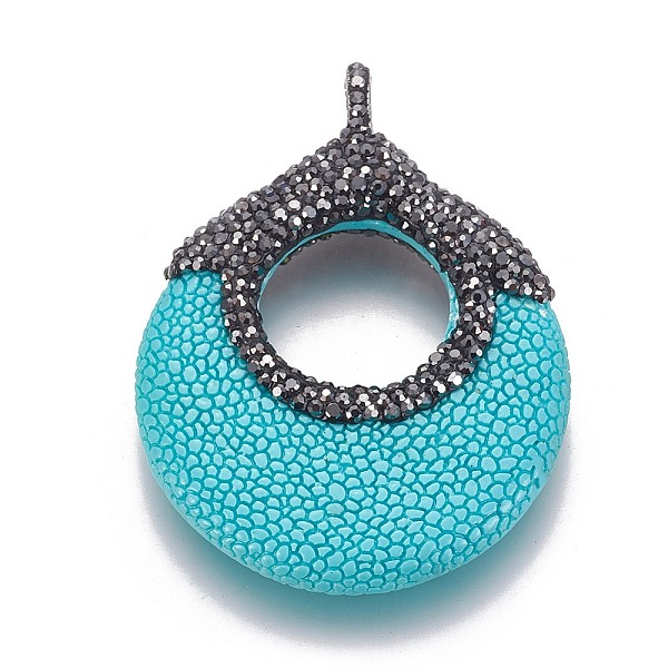 PandaHall Resin Big Pendants, with Polymer Clay Rhinestone and Brass Findings, Flat Round, Platinum, Dark Turquoise, 60~61x46x6mm, Hole..., Cyan
PandaHall Resin Big Pendants, with Polymer Clay Rhinestone and Brass Findings, Flat Round, Platinum, Dark Turquoise, 60~61x46x6mm, Hole..., Cyan