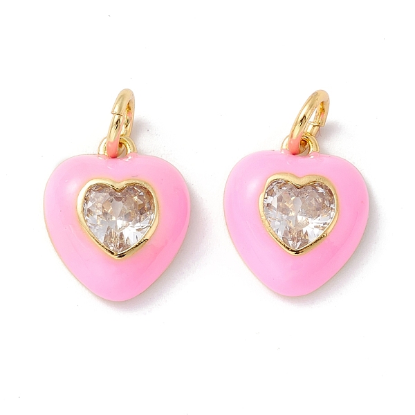 PandaHall Rack Plating Brass Clear Cubic Zirconia Charms, with Enamel, Cadmium Free & Lead Free, Real 18K Gold Plated, Heart, PeachPuff..., Brown
PandaHall Rack Plating Brass Clear Cubic Zirconia Charms, with Enamel, Cadmium Free & Lead Free, Real 18K Gold Plated, Heart, PeachPuff..., Brown