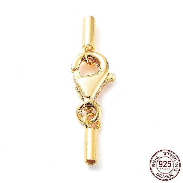 PandaHall 925 Sterling Silver Lobster Claw Clasps, with Cord Ends and 925 Stamp, Golden, 20mm, Inner Diameter: 1mm Sterling Silver
PandaHall 925 Sterling Silver Lobster Claw Clasps, with Cord Ends and 925 Stamp, Golden, 20mm, Inner Diameter: 1mm Sterling Silver