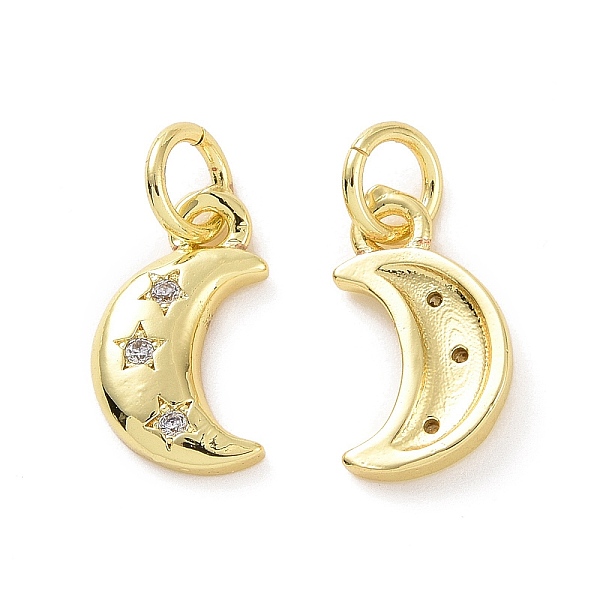 PandaHall Brass Micro Pave Clear Cubic Zirconia Charms, with Jump Ring, Moon with Star, Real 18K Gold Plated, 12.5x7x2mm, Hole: 3.2mm...
PandaHall Brass Micro Pave Clear Cubic Zirconia Charms, with Jump Ring, Moon with Star, Real 18K Gold Plated, 12.5x7x2mm, Hole: 3.2mm...