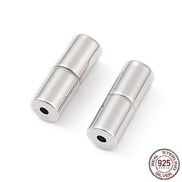 PandaHall Rhodium Plated 925 Sterling Silver Screw Clasps, Twist Clasps, Column, Platinum, 11x4mm, Hole: 1.2mm Sterling Silver
PandaHall Rhodium Plated 925 Sterling Silver Screw Clasps, Twist Clasps, Column, Platinum, 11x4mm, Hole: 1.2mm Sterling Silver