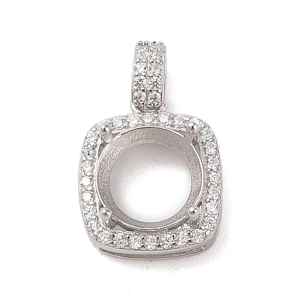 PandaHall 925 Sterling Silver Micro Pave Cubic Zirconia Pendant Setting, Open Back Settings , Square, 14x11x6mm, Hole: 3.5mm Sterling...
PandaHall 925 Sterling Silver Micro Pave Cubic Zirconia Pendant Setting, Open Back Settings , Square, 14x11x6mm, Hole: 3.5mm Sterling...